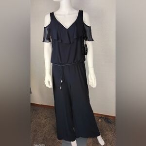 Chic Cold Shoulder Black Jumpsuit
